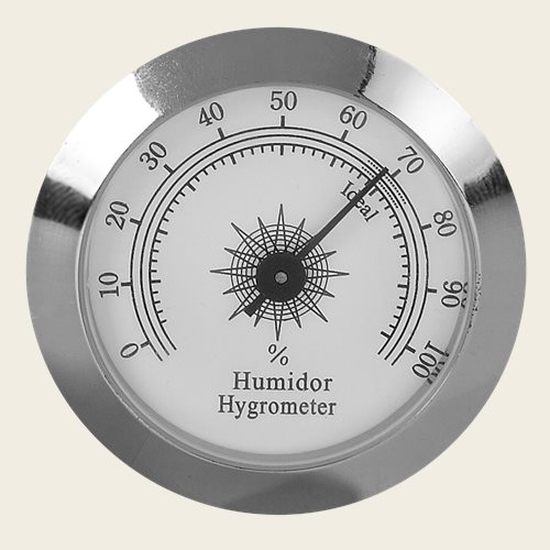 Round Analog Hygrometer W/ Calibration Feature silver 