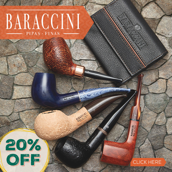 20% off Baraccini Pipes and Pouches!