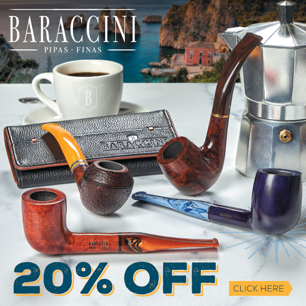Baraccini Pipes Now 20% Off!