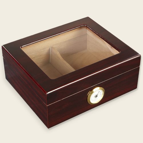 Whitetail Glasstop Humidor - Pipes and Cigars