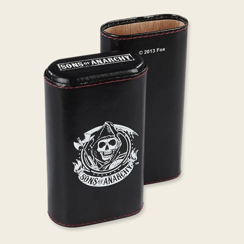 Rockwell 3 Finger Cigar Case Black Leather Cedar-Lined New in Box